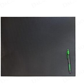 Dacasso Black Leatherette 17 "× 14" لوحة طاولة مؤتمرات فاخرة مع غرز - Blotter مكتب للكتابة - منظمة قاعة الاجتماعات والديكور التنفيذي