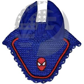 Spider Man Horse Bonnet Fly Fly Veil Crochet Fearsistrian Bonnet Full/Cob/Pony (Pony)