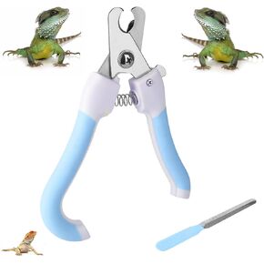 Kit Dragon Dragon Dog Cat Rabbit Bird Nail Clippers Kit - الصلب غير القابل للصدأ سلامة أليف المظلة مع قبضة غير انزلاق تشمل قصاصات الأظافر ولوحة Emery (الوردي)