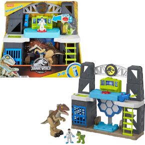 Fisher-Price Imaginext Jurassic World Dinosaur Toys Scan & Glow Dino Playet مع الأضواء والأصوات للأطفال الذين تتراوح أعمارهم بين 3 سنوات