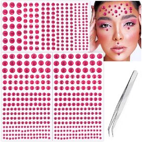 591pcs Face Gems Hair Gems Pearls, Self-Adhesive Face Jewels Eye Rhinestones 3/4/5/6/8 mm Face Gem Stick on, Halloween Makeup Gems Rave Accessories for Face Eyes Body Makeup (04.White Pearl) in Kuwait