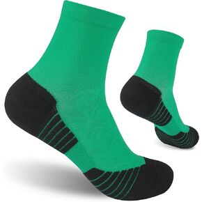 NIcool Cycling Socks Running Socks for Men Women Compression Cushioned Padded Tennis Golf Athletic Ankle Crew Socks