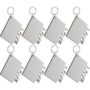 8Pcs Sublimation Blank Keychain Heat Transfer Double- Side Printed Keychain MDF DIY Blank Keychain with Key Rings for Mom Dad Present Making (Love), Arts, Crafts and Sewing, Car Keychain