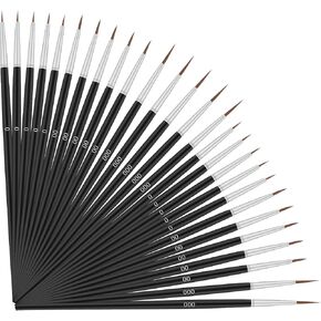 Tiny Detail Paint Brushes, 30PCS Miniature Fine Detail Paint Brushes for Miniature Model Crafts Watercolor