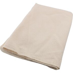 ZCZQC Cotton Linen Fabric 26.4x19.6 Inches White Solid Pattern Printing Fabric for Perforation Needle Carpet Punching Machine Embroidery DIY Stitching