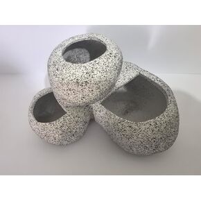 Aquarium Fish and Shrimp Hide (Ceramic, Two Floors and Three Holes)