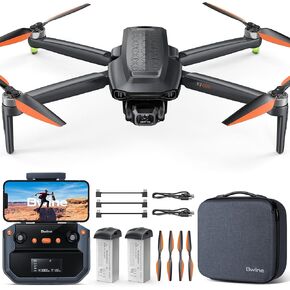 Bwine F7 GPS Drones with Camera for Adults 4K Night Vision, 3-Aix Gimbal, 2Mile Long Range, 75Mins Flight Time Professional Drone with 3 Battery, Auto Return+Follow Me+Fly Around+Beginner Mode for Kid