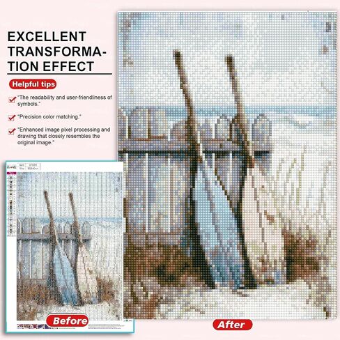 Clendo 3 Pack Diamond Art Kits - DIY 5D Beach Diamond Painting Kits for Beginners, DIY Full Drill Diamonds Painting Kits Pictures with Diamond Gem Art Home Wall Decor 12'' x16'' in Saudi Arabia