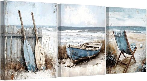 Clendo 3 Pack Diamond Art Kits - DIY 5D Beach Diamond Painting Kits for Beginners, DIY Full Drill Diamonds Painting Kits Pictures with Diamond Gem Art Home Wall Decor 12'' x16'' in Saudi Arabia