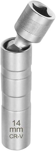 YSIL 14MM & 16MM Magnetic Swivel Spark Plug Socket 16mm Thin Wall 12-Point 3/8 Inch Drive Spark Plug Socket Removel Tool 4" Length Compatible with Most Cars Motorcycles SUVs in Saudi Arabia