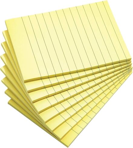 M&G 8 Pack Lined Sticky Notes, 3.5 X 5 inch 320 Sheets Post Large Ruled Post Stickies Super Sticking Strong Adhesive Sticky Notes for Office, Home, School, 8 Pads 40 Sheets/pad in Saudi Arabia