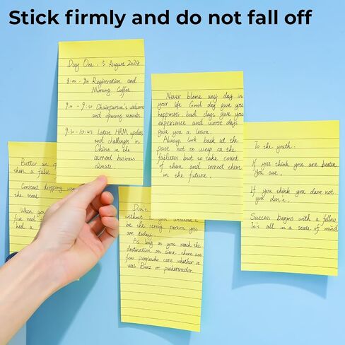 M&G 8 Pack Lined Sticky Notes, 3.5 X 5 inch 320 Sheets Post Large Ruled Post Stickies Super Sticking Strong Adhesive Sticky Notes for Office, Home, School, 8 Pads 40 Sheets/pad in Saudi Arabia