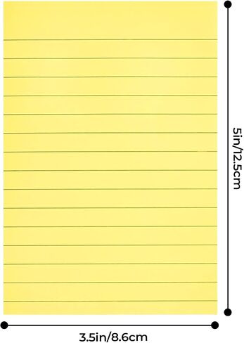 M&G 8 Pack Lined Sticky Notes, 3.5 X 5 inch 320 Sheets Post Large Ruled Post Stickies Super Sticking Strong Adhesive Sticky Notes for Office, Home, School, 8 Pads 40 Sheets/pad in Saudi Arabia