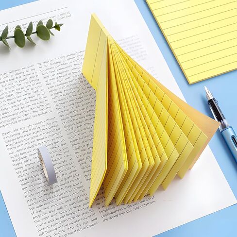 M&G 8 Pack Lined Sticky Notes, 3.5 X 5 inch 320 Sheets Post Large Ruled Post Stickies Super Sticking Strong Adhesive Sticky Notes for Office, Home, School, 8 Pads 40 Sheets/pad in Saudi Arabia