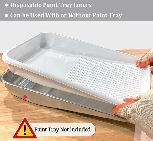 Great Andrew 9-Inch Paint Tray Liner, 21 PCS Plastic Paint Roller Tray Liner Set, Disposable Paint Pan Liners for Painting House, Walls, Floors, Home Improvement DIY Projects in Kuwait