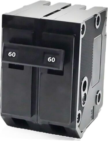 BR60A Circuit Breaker - Essential Protection for Small Electrical Circuits, BR2-Pole 60 Amp Circuit Breaker with Visi-Trip Indicator for Cutler Hammer, 120/240V, 10 kAIC - 5 Year Warranty in Saudi Arabia