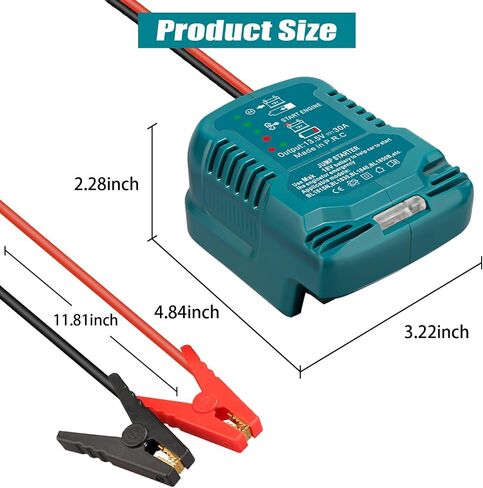 Jumper Cables for Car with Adapter for Milwaukee M18 Battery, 11AWG Cable, Jump Starting Adapter for Car Using Tool Battery Portable Jumper Cables for Car Battery to Cars, and SUVs (NO Battery) in Saudi Arabia