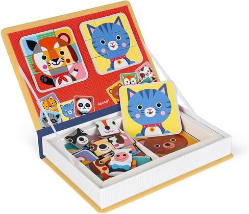 Janod Magnetibook 51 pc Magnetic Dinosaur Mix and Match Game - Ages 3+ - J02590 in Saudi Arabia