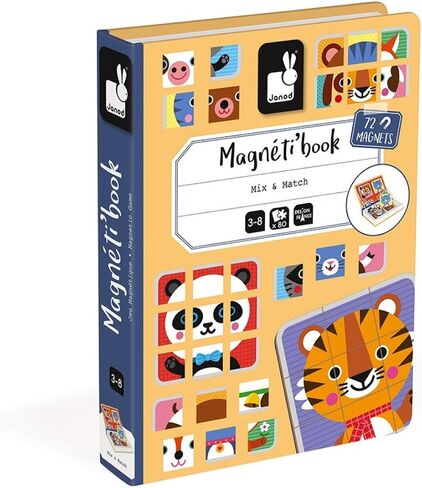 Janod Magnetibook 51 pc Magnetic Dinosaur Mix and Match Game - Ages 3+ - J02590 in Saudi Arabia