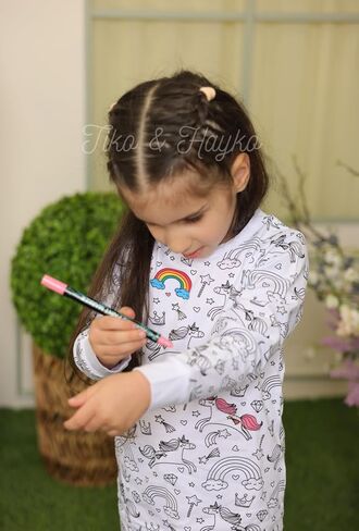 Tiko & Hayko HAND PAINTED HOMEWEAR SET/COLORING PAJAMAS SET FOR BOY AND GIRL in Saudi Arabia