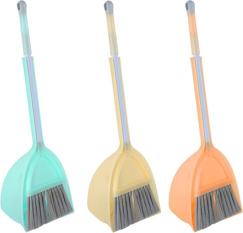 Mini Broom with Dustpan for Kids,Little Housekeeping Helper Set (Light Blue) in Kuwait