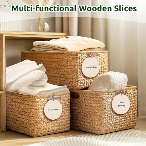 Philorn 50pcs Wooden Ornaments for Crafts 3.5" Unfinished DIY Wooden Christmas Ornaments, Predrilled Wood Slices Circles for Crafts Paint Holiday Hanging Decorations (50pc Rounds) in Saudi Arabia
