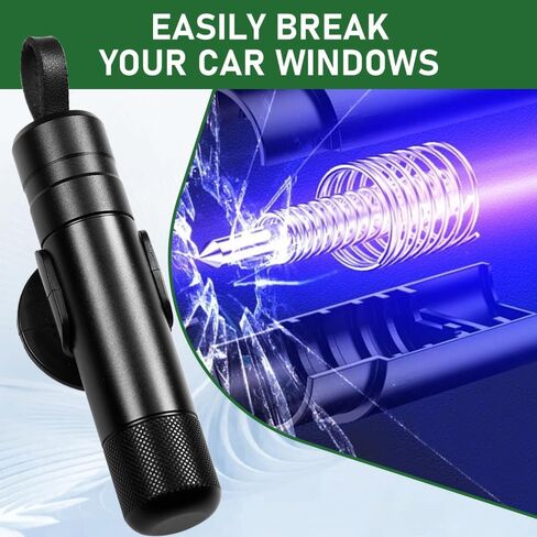 عبوة من قطعتين من مطرقة أمان السيارة، ومطرقة آمنة لكسر النوافذ في ثانية واحدة، وقاطع حزام الأمان وأداة الهروب في حالات الطوارئ لكسر الزجاج (أحمر) in Kuwait