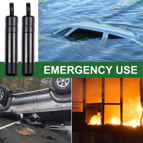 عبوة من قطعتين من مطرقة أمان السيارة، ومطرقة آمنة لكسر النوافذ في ثانية واحدة، وقاطع حزام الأمان وأداة الهروب في حالات الطوارئ لكسر الزجاج (أحمر) in Kuwait