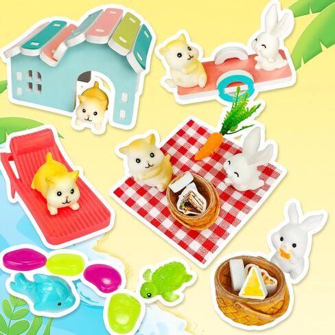 Pet Sensory Bin,Hamster and Rabbit Habitat,Animal Sensory Sand Kit for Boys and Girls, Pet Sensory Toys,Summer Beach Toys, Sandbox Play Set for Toddler Ages 3 4 5 6 7 8 in Saudi Arabia