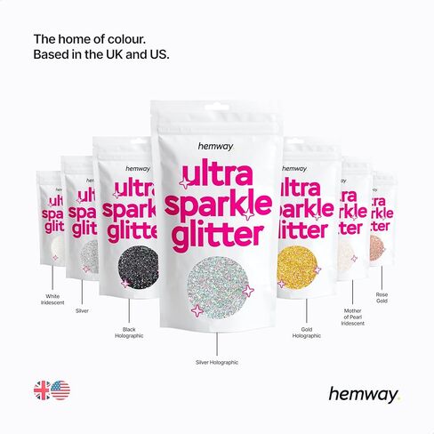Hemway Premium Ultra Sparkle Glitter Multi Purpose Metallic Flake for Arts Crafts Nails Cosmetics Resin Festival Face Hair - Fluorescent Orange - Super Chunky (1/8" 0.125" 3mm) 100g / 3.5oz in Saudi Arabia