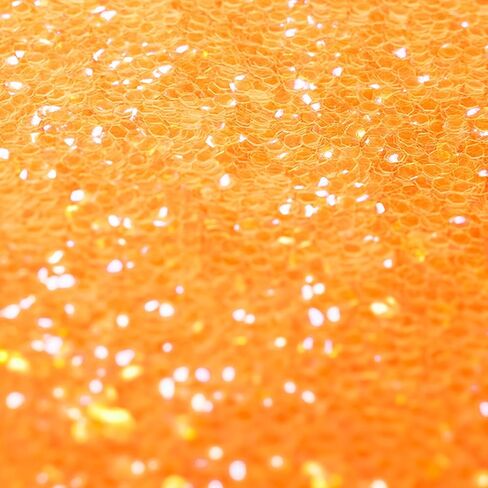 Hemway Premium Ultra Sparkle Glitter Multi Purpose Metallic Flake for Arts Crafts Nails Cosmetics Resin Festival Face Hair - Fluorescent Orange - Super Chunky (1/8" 0.125" 3mm) 100g / 3.5oz in Saudi Arabia
