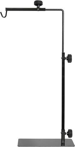 HealSmart Reptile Lamp Stand, Adjustable 16-32" with Metal Floor Light Holder and Support Bracket for Basking Lamps, Reptile Terrarium Heating Lights& Dome Lampshade in Kuwait