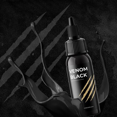 Venom a Dynamic Triple Black Tattoo Ink 1oz, Black Ink for Tattooing Tattoo Dynamic Tattoo Ink (Venom Triple Black) in Saudi Arabia