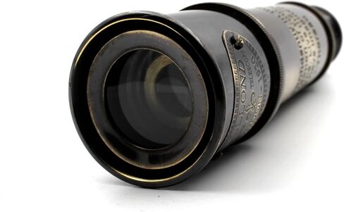 1920 Marine Telescope Collectible Décor Nautical Spyglass Antique Mounted Solid Brass 15 Inch Pirate Telescope with Wooden and Branded corrugate Box. in Saudi Arabia
