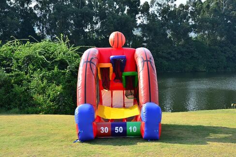 JumpOrange Inflatable Basketball Game (with Blower and Foam Basketballs), Kids and Adults, Commercial Grade, Rental Game, Hoop Shot Target, Toss Game, Outdoor Indoor, Blow Up, 15oz PVC Vinyl, <90 LBS in Saudi Arabia