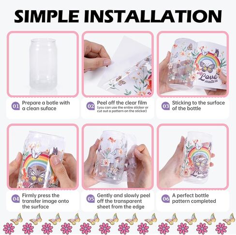 Bible Verse UV DTF Stickers - 20 Sheets Grown in Grace Christian Motivational Quotes Uvdtf Cup Wraps for 16 oz Glass Coffee Mug, Cross Flowers Butterfly Transfer Sticker Decals DIY Water Bottle Decor in Saudi Arabia