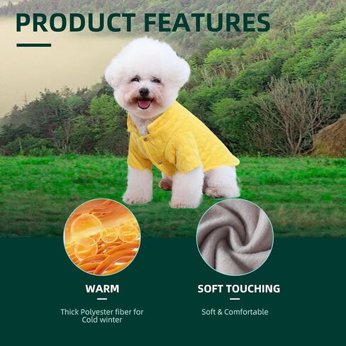 Warm Dog Coat, Winter Coat Pet Cold Weather Coats Cozy Snow Vest for Small Medium Dogs (Blue, XX-Large) in Kuwait