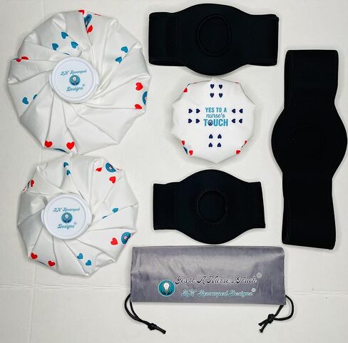 Hot or Cold Therapy, Portable, Refillable, Ice Bag for Injuries, Swelling, Sports Injuries, Toothache, Menstrual Cramps, Securing Adjustable Wrap for Children, Women or Men (Small, 6 inch Bag Set) in Saudi Arabia