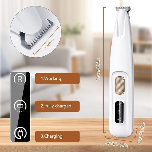 Upgraded Dog Paw Trimmer, Paw Trimmer for Dogs, Rechargeable Pet Shaver with LED Light, Low Noise Pet Hair Clippers for Paws Eyes Ears Face Rump (Pink) in Saudi Arabia