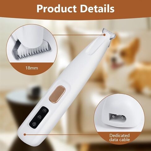 Upgraded Dog Paw Trimmer, Paw Trimmer for Dogs, Rechargeable Pet Shaver with LED Light, Low Noise Pet Hair Clippers for Paws Eyes Ears Face Rump (Pink) in Saudi Arabia