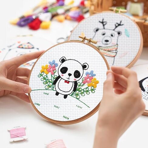 10 PCS Aida Cloth 14 Count Cross Stitch Fabric, Pre-Cut White Squares Fabric for Craft Embroidery, Handmade Needlework, DIY Handicrafts (5.9×5.9 Inch) in Saudi Arabia