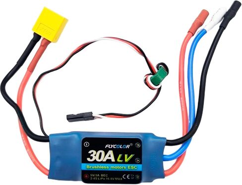 30A ESC 2-4S Electric Speed Controller 3A UBEC with XT60 & 3.5mm Bullet Plugs for RC Brushless Motor in Kuwait
