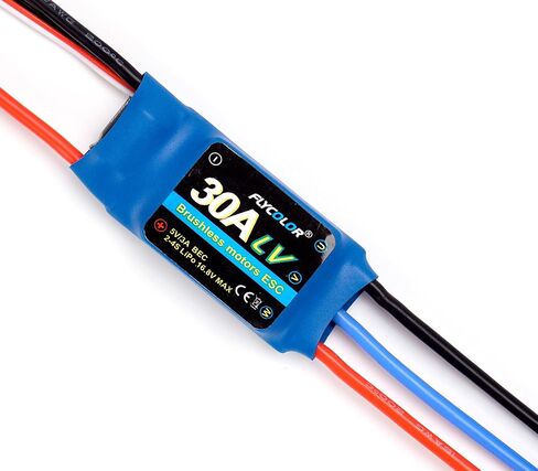 30A ESC 2-4S Electric Speed Controller 3A UBEC with XT60 & 3.5mm Bullet Plugs for RC Brushless Motor in Kuwait
