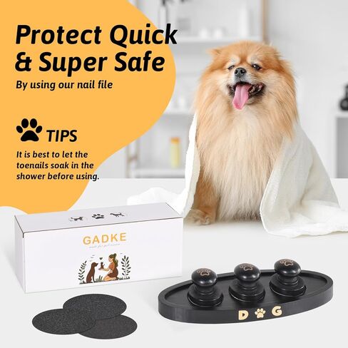 Set of 3 Dog Nail File, Dog Scratch Pad for Nails with 9 Pcs Replaceable Sandpaper, Storage-Friendly Dog Nail Scratch Board Pad with Tray, Dog Claw Care Kit for Zesty Paws, Dog Training Accessories in Saudi Arabia