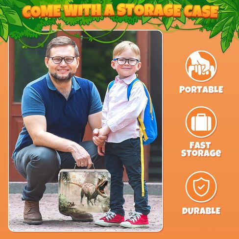 Dinosaur Toys for Kids 3-5 with Dino Storage Box, Dinosaur Figures Activity Play Mat, Jurassic Play Set for Boys and Girls, Perfect for Party Favors, Birthday & Christmas in Saudi Arabia