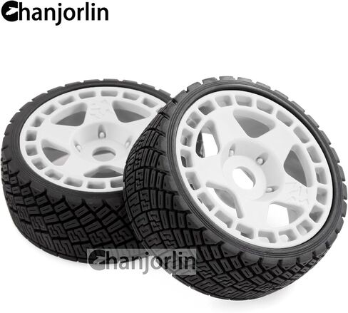 1/8 1/7 RC على إطارات الطرق وعجلات سباق التجمع البلاستيكية الصلبة 17 مم إطارات TERING TERS OD 3.94 '' FOR 1: 8 1: 7 Street Drift Car Arrma Losi Kyosho GT2 W10 Tamiya HPI WR8 Hsp 4pcs (White) in Kuwait