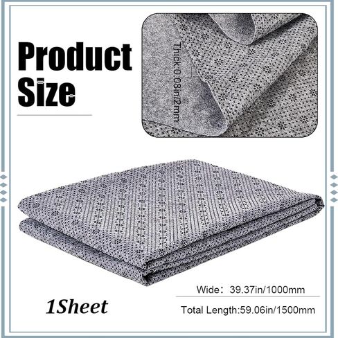 GORGECRAFT 59x39 Inch Large Antislip Tufting Cloth Backing Fabric 2mm Thick Primary Non Slip Pad with Plum Blossom Pattern Felt Fabric for Carpets Rug Tufting Gun Cushion Punch Needle in Saudi Arabia