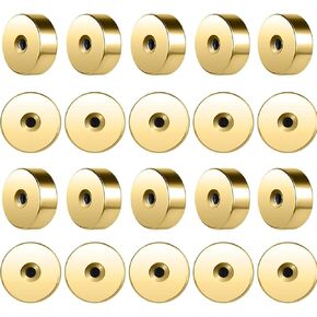 ظهور قرط الفولاذ المقاوم للصدأ ، ظهور قرط مسطحة 2 مم على ظهور القرط بدائل 20pcs Gold 20 Gauge (0.8 ملم) للنساء أقراط أقراط دبوس دبوس دبوس دبوس
