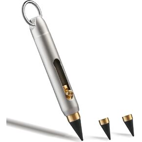 Infinity Pencil - Penlasting Metal inkless Pen ، Titanium Forever Erasable Pen للرسم رسم رسم | ميكانيكي ميكانيكي هدية مفتاح القلم الرصاص لمكتب المدرسة