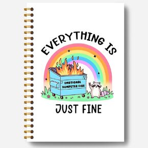 Dumpster Gift Notebooks, Funny Dumpster This Little Light of Mine I'm Gonna Let It Shine Notebook Journal, Funny Office Gifts for Coworkers, Spiral Notebook 5.5x8.3 Inches